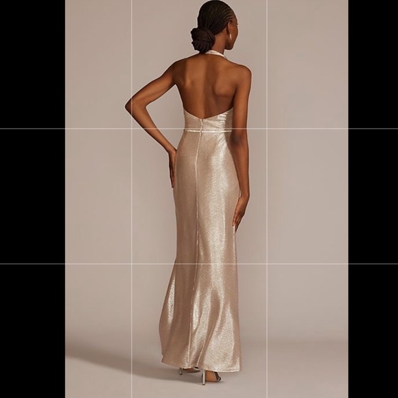 NWOT Rose Gold Bodycon Dress - Picture 2 of 7